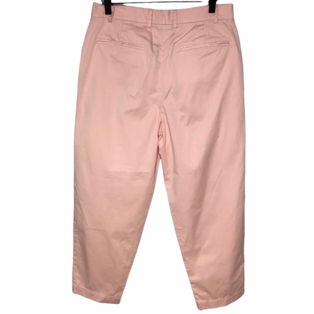 Everlane Slouchy Chino Pants Cropped Pleated Pink Size 6 Ankle Lengtb - Picture 5 of 11